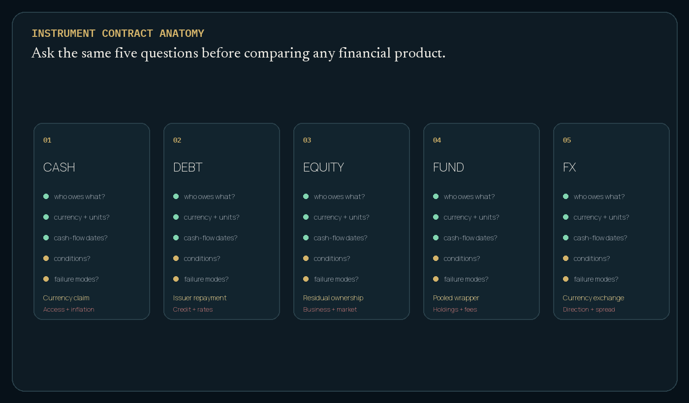 Visual explanation for Instruments are contracts, not ticker symbols